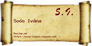 Soós Ivána névjegykártya